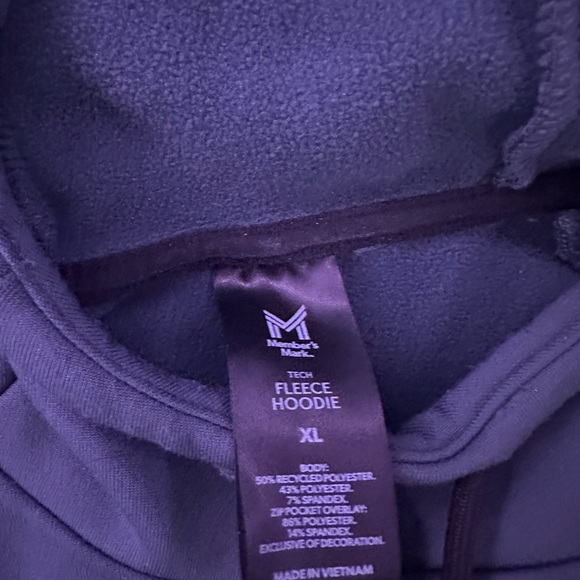 Member’s Mark Tech Fleece Hoodie XL UNUSED NO TAG - Picture 4 of 4